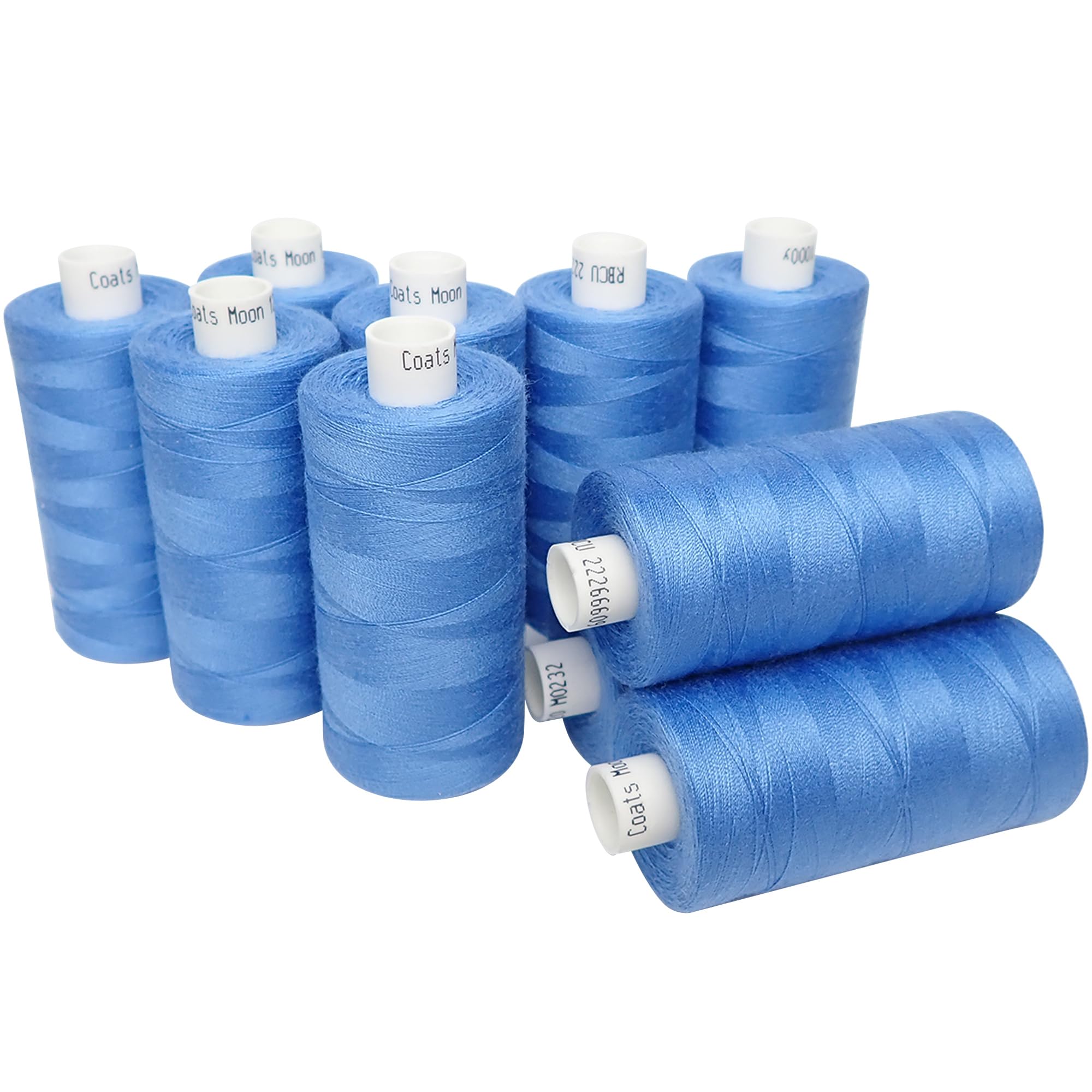 Moon Thread M023210 Mid Blue Spun Polyester Sewing Thread - 1000M