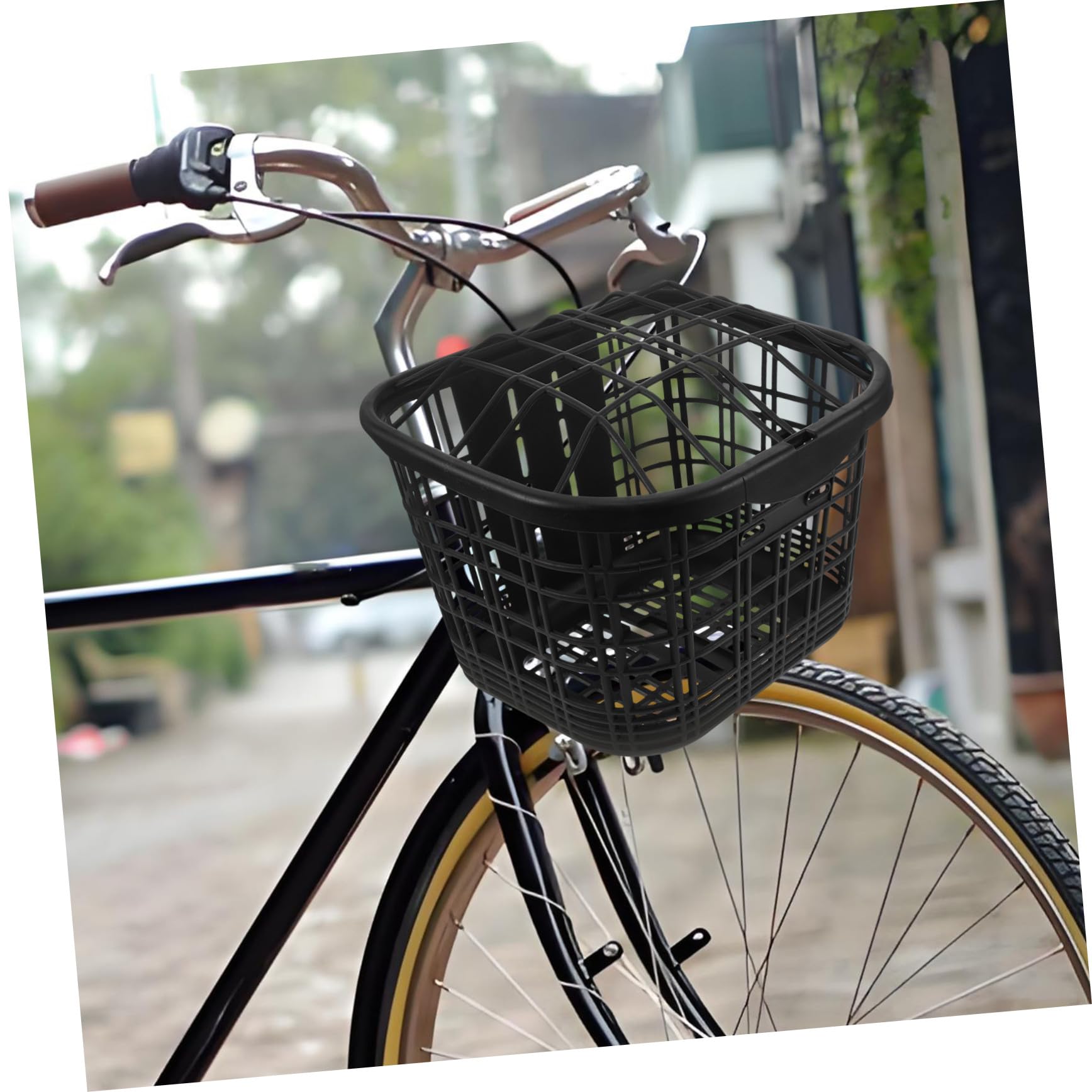 Zerodeko Mountainbike Frontkorb Abnehmbar Drahtkorb für Elektrofahrrad Robuster Korb Weiß Fahrradkorb Transportzubehör für Outdoor Fahrräder