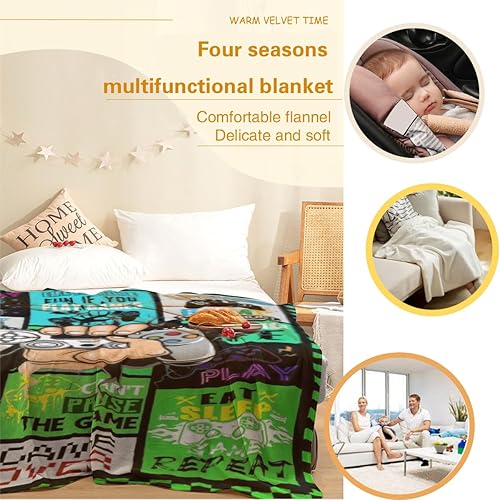 Miniatura 3 de Shoggoth Manta de videojuegos, manta de regalo para niños y hombres, manta ligera de franela para niños, ideas de regalo para novio, 60 x 50 pulgadas