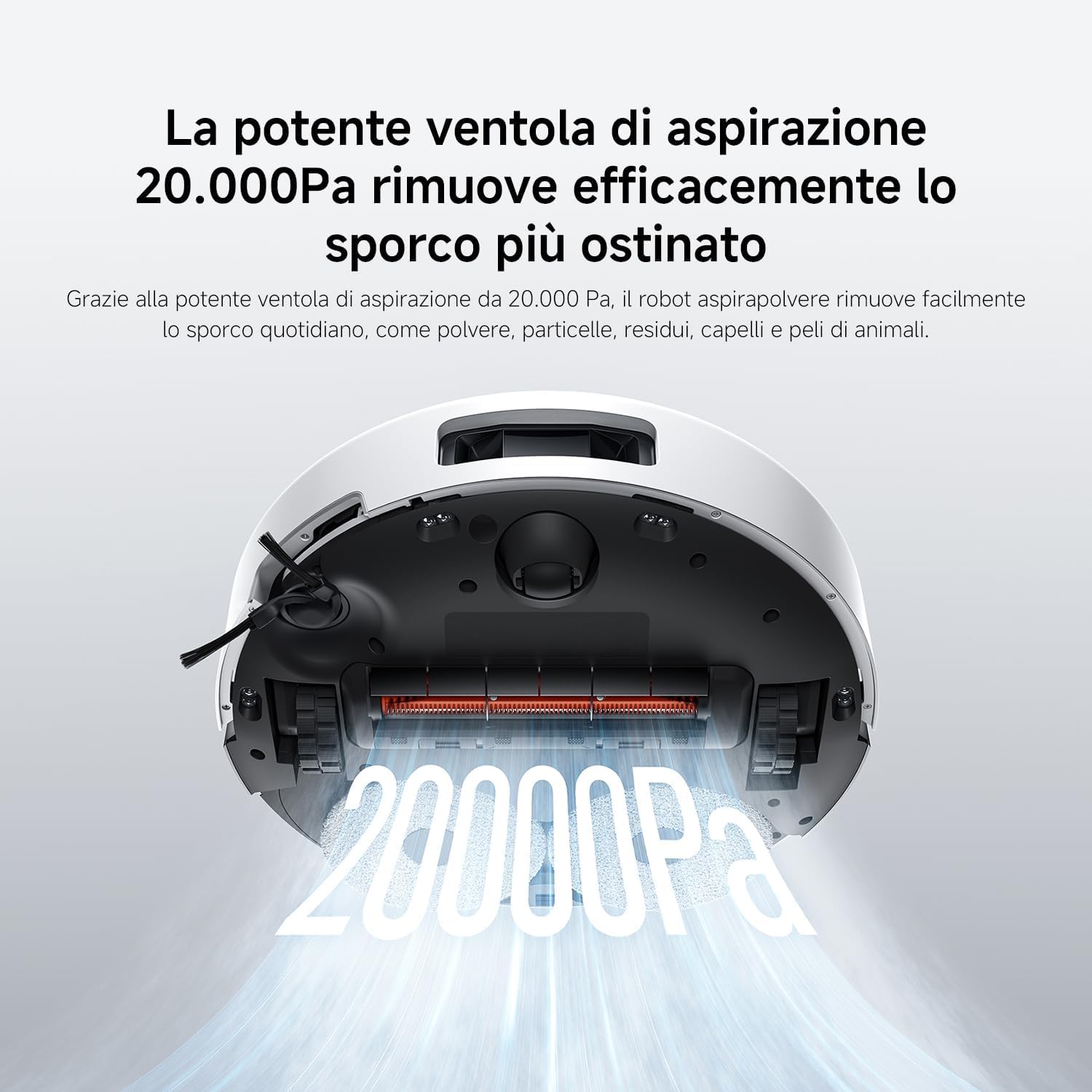 XIAOMI Robot Vacuum 5 - Robot aspirateur - Avec fonction de nettoyage et aspirateur - Robot aspirateur - Avec radar rétractable intelligent dToF - 20 000 Pa - Station d'aspiration autonettoyante sans