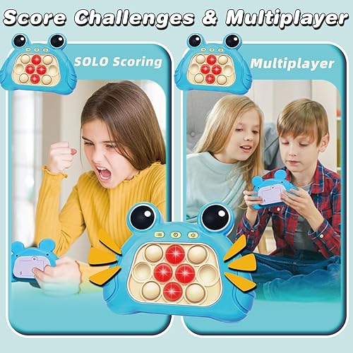 Miniatura 5 de Máquina de juego de burbujas de empuje rápido, consola educativa de rompecabezas Push Pop, luz de mano, TDAH, alivio del estrés, juguetes para la