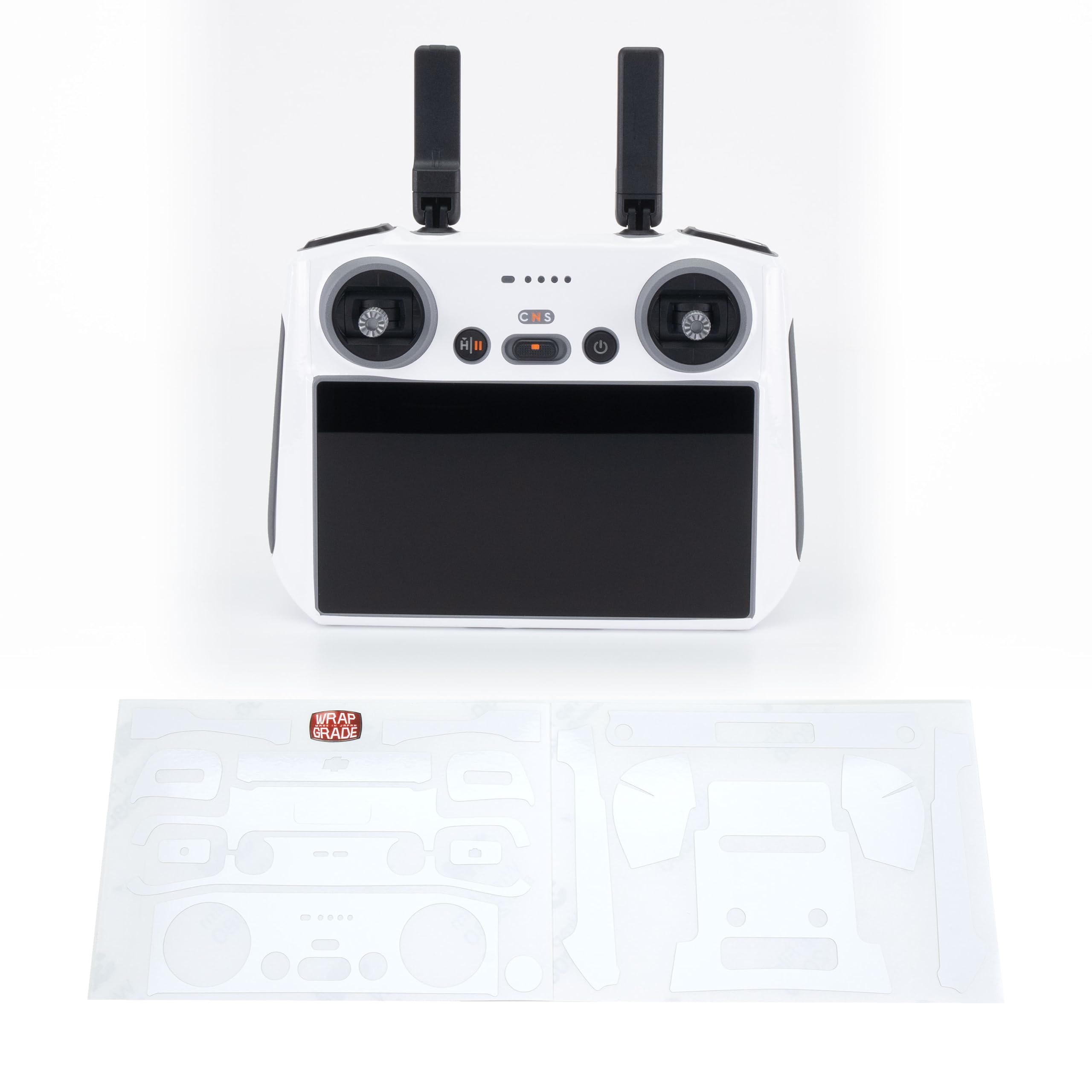 WRAPGRADE Skin Stickers Compatible with DJI RC 2 (RACING WHITE)