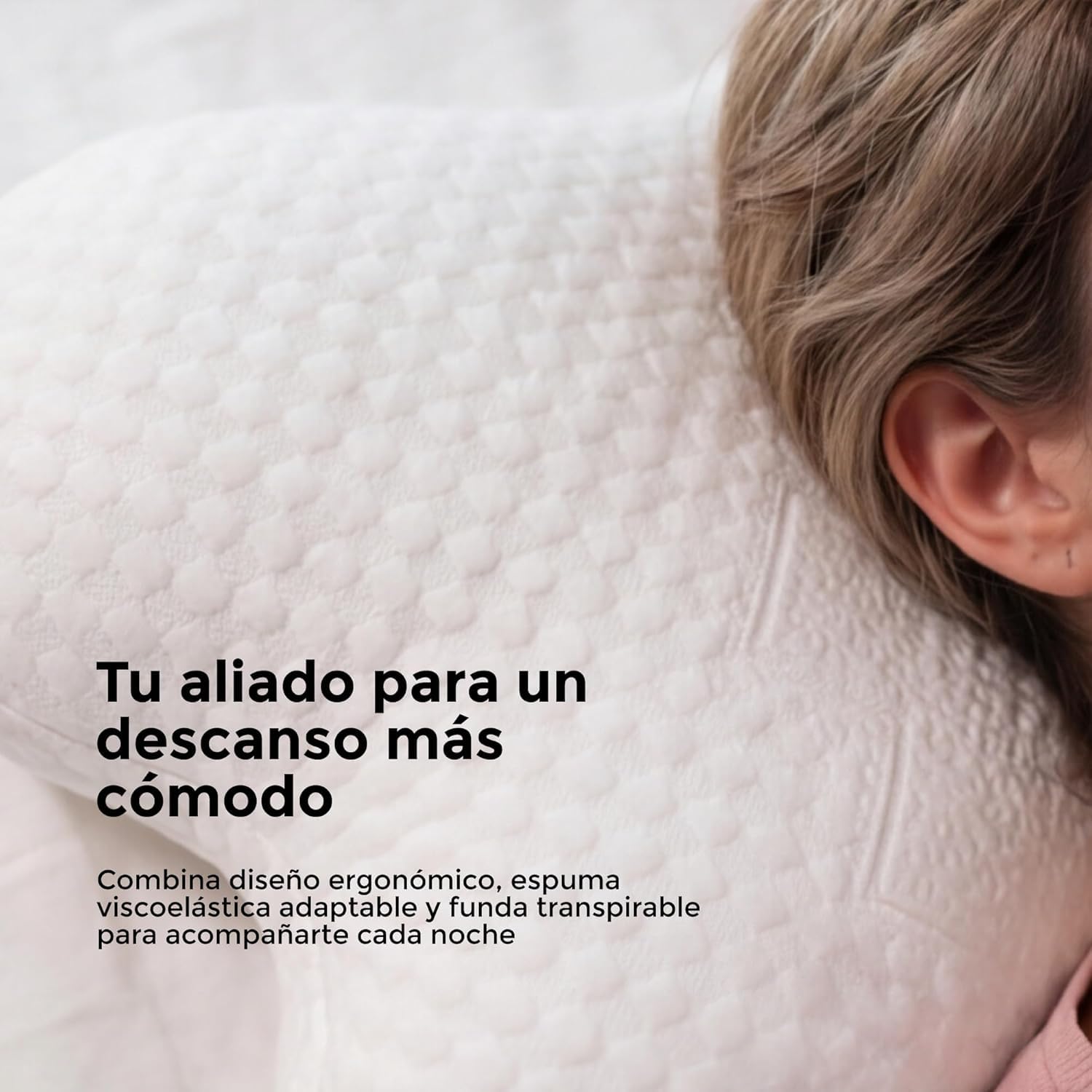 Almohada Cervical ergonómica Mariposa | para Dormir de Lado y en posición fetal | 4 Posiciones para Dormir Almohada|Espuma visco