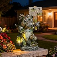 Vista 8 de Estatua de gnomo de resina para exteriores Decoración impermeable Luces LED solares de fuegos artificiales Estatuas de jardín de gnomos