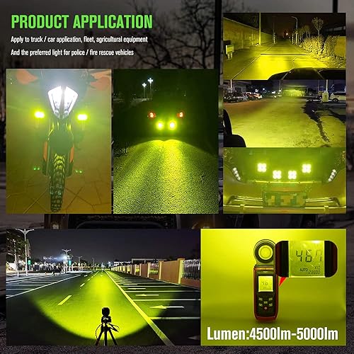Miniatura 6 de Luces antiniebla LED de 4 pulgadas, 8200 lúmenes, 3000 K, cubo, luces LED de vaina, impermeables, IP68, todoterreno, 4x4, respaldo para automóviles,