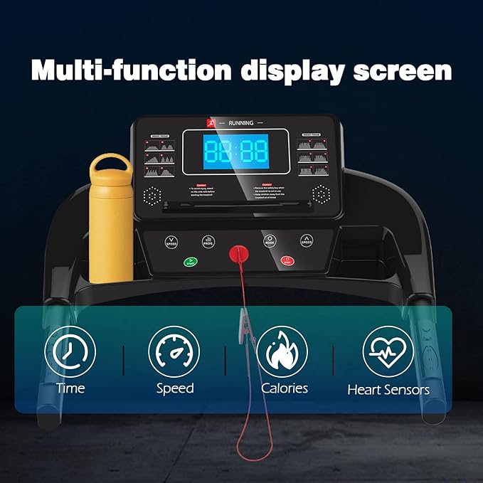 Caminadora Eléctrica Plegable con Inclinación 2.5 hp 15 Programas Negro y Gris miniatura 2