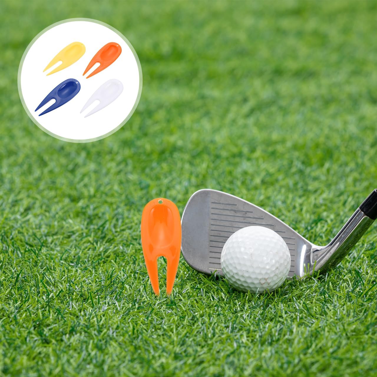 Golf Divot Repair Forks Plastic Lawn Pitch Mark Tools 20-Pack Compact Portable Golf Green Accessories for on-Course Maintenance