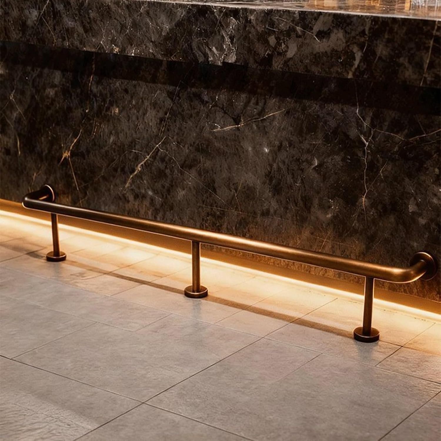 Bar Foot Rail Kit, 28-110 Inch Heavy Duty Square Tube Design, Complete Undercounter Mount for Kitchen Island, Bar, Or Man Cave(33inch/83.82cm)