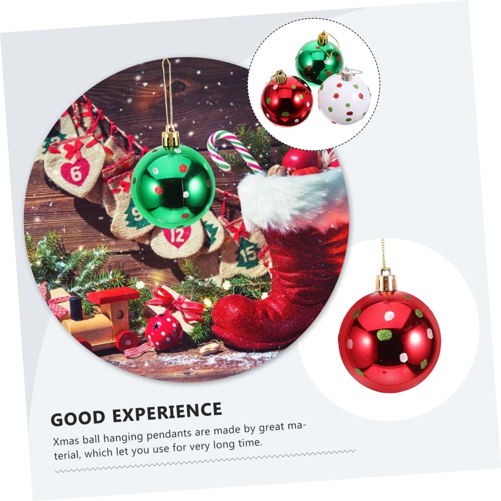 Cabilock 5 Series Bolas De Colgantes De Adornos De Árbol Puntos Decoración para Fiestas Y DIY 6 Piezas X 5