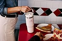 Vista 14 de Stanley - Vaso con popote plegable IceFlow con asa de 30 onzas Tapa de giro y popote abatible Botella de agua resistente a fugas Acero