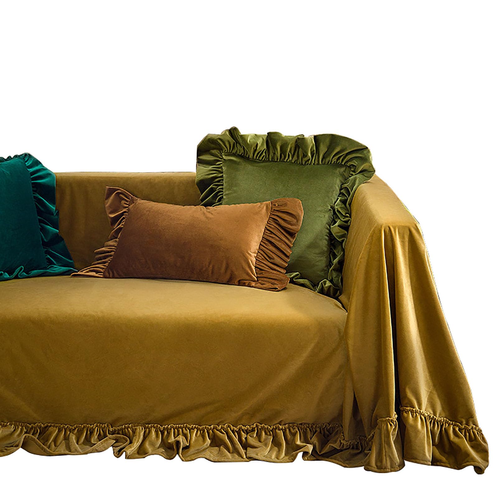 Housse de canapé en velours 230x260 cm style français de salon