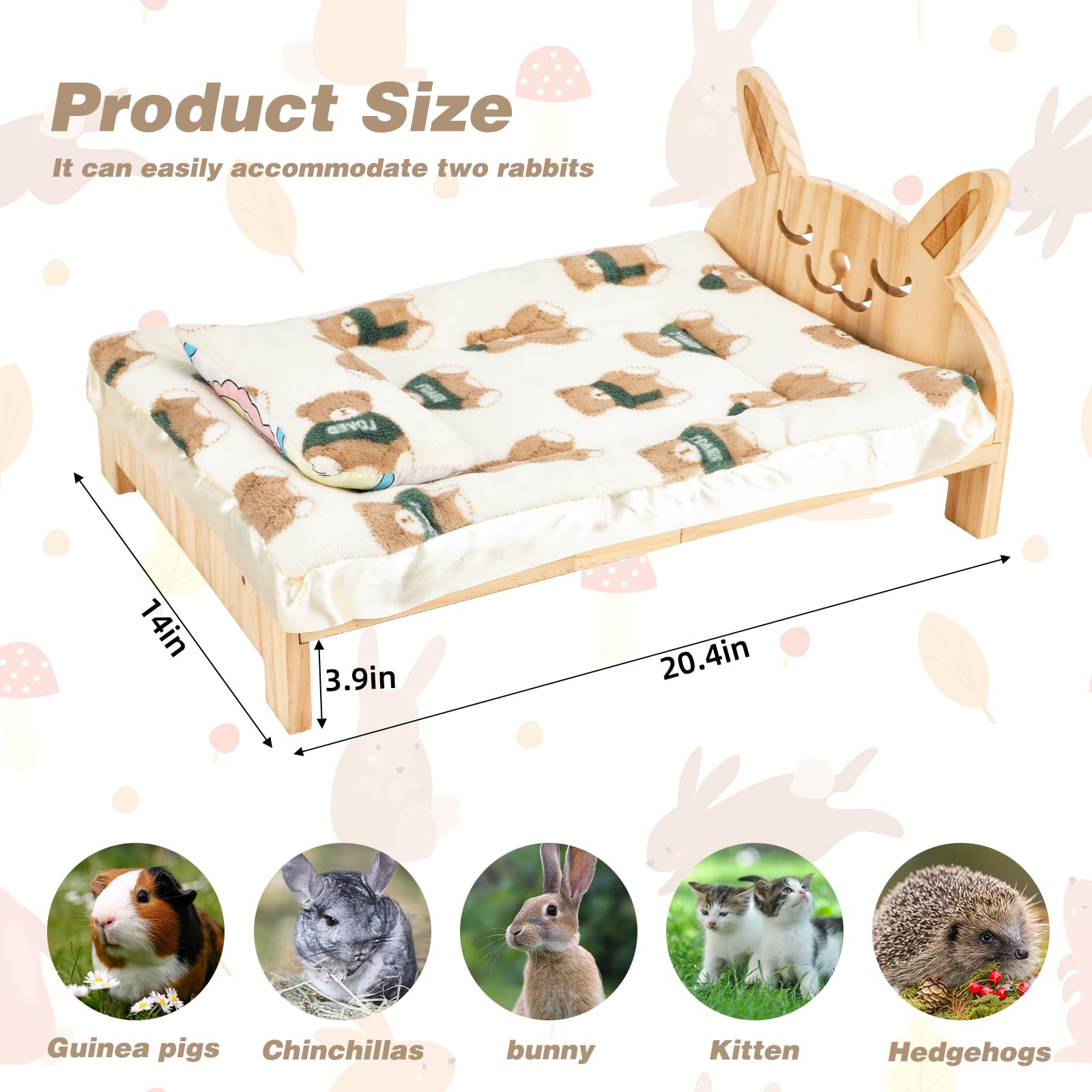木製大型コンガ 動物皮ヘッド Amazon.co.jp: Midollarle アップグレード大型木製バニーベッド 枕と