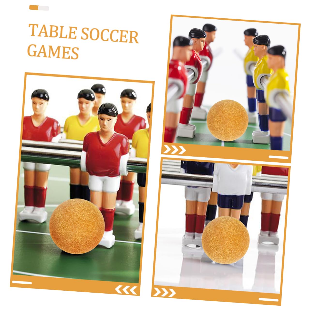KICHOUSE 6Pcs Foosball Balls for Table Soccer Replacement Balls for Desk Game Accessory for Adult Soccer Game Table
