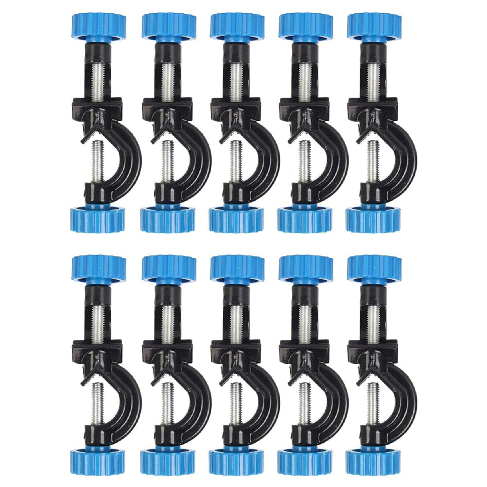 Jnchdghwa As Shown 10Pcs Lab Stand Clamp Holder, Aluminum Alloy Body Laboratory Stand Clamp Holder Right Angle Bosshead Clamps