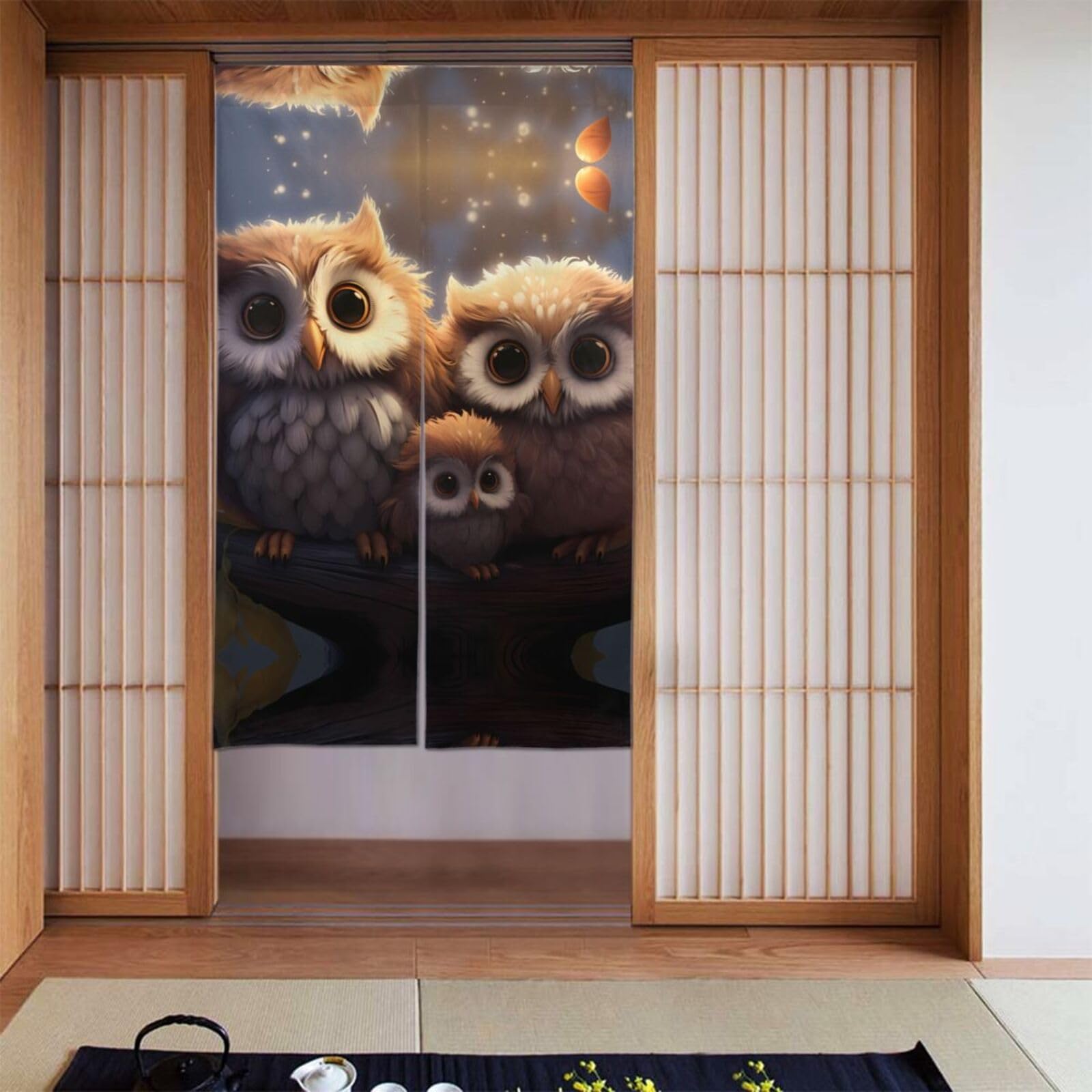 Rideaux occultants chouettes pour créer un cocon dans la chambre enfant