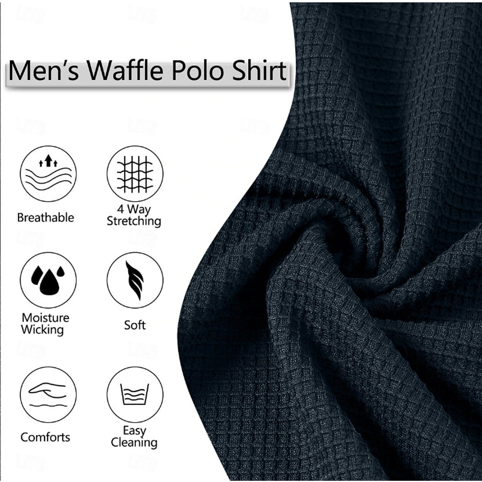 Sweat à capuche avec fermeture éclair 1/4 en tricot gaufré pour homme