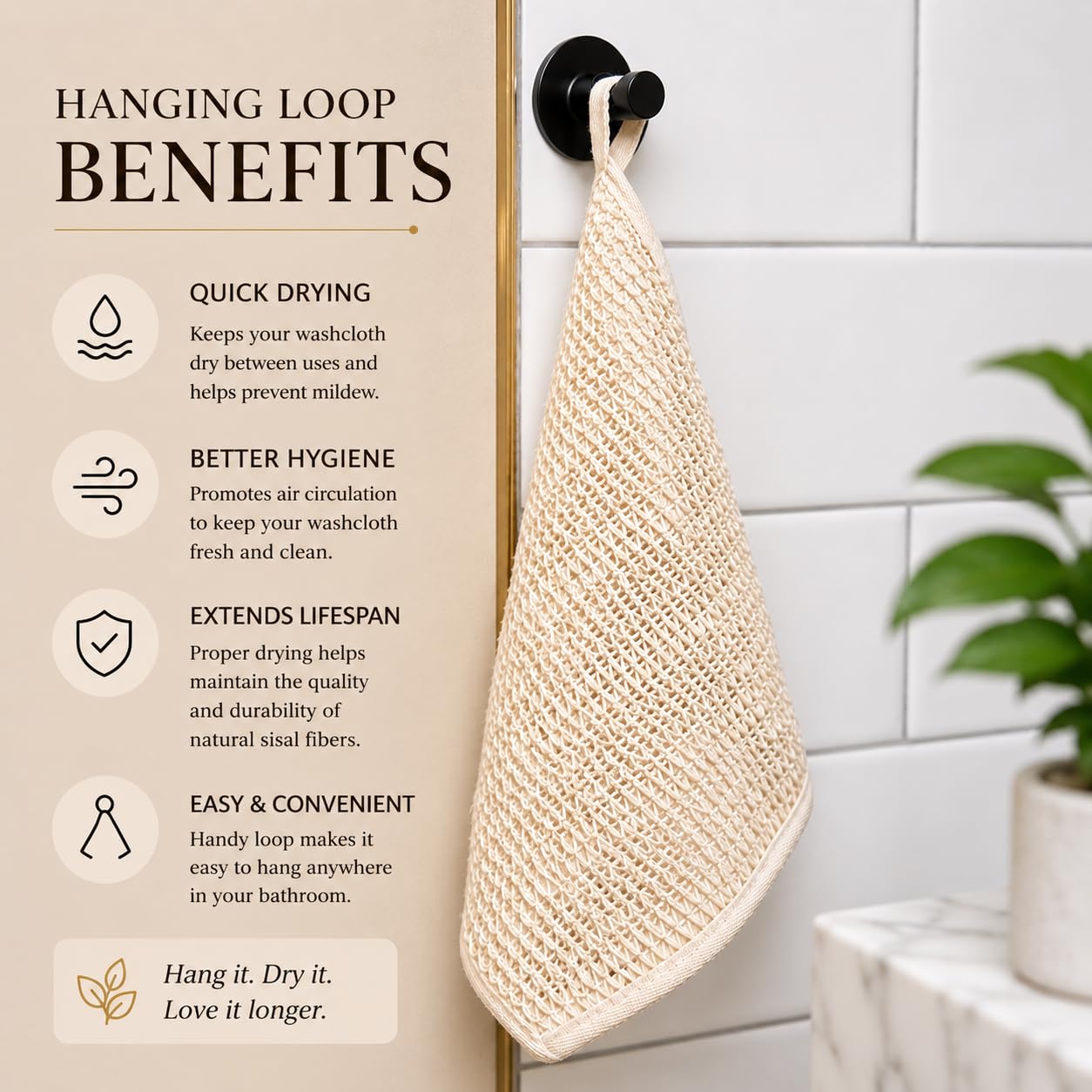 Paño de sisal orgánico 100 % biodegradable, exfoliante natural para una piel más suave, anticelulitis, estimula la circulación y la energía (3 unidades)