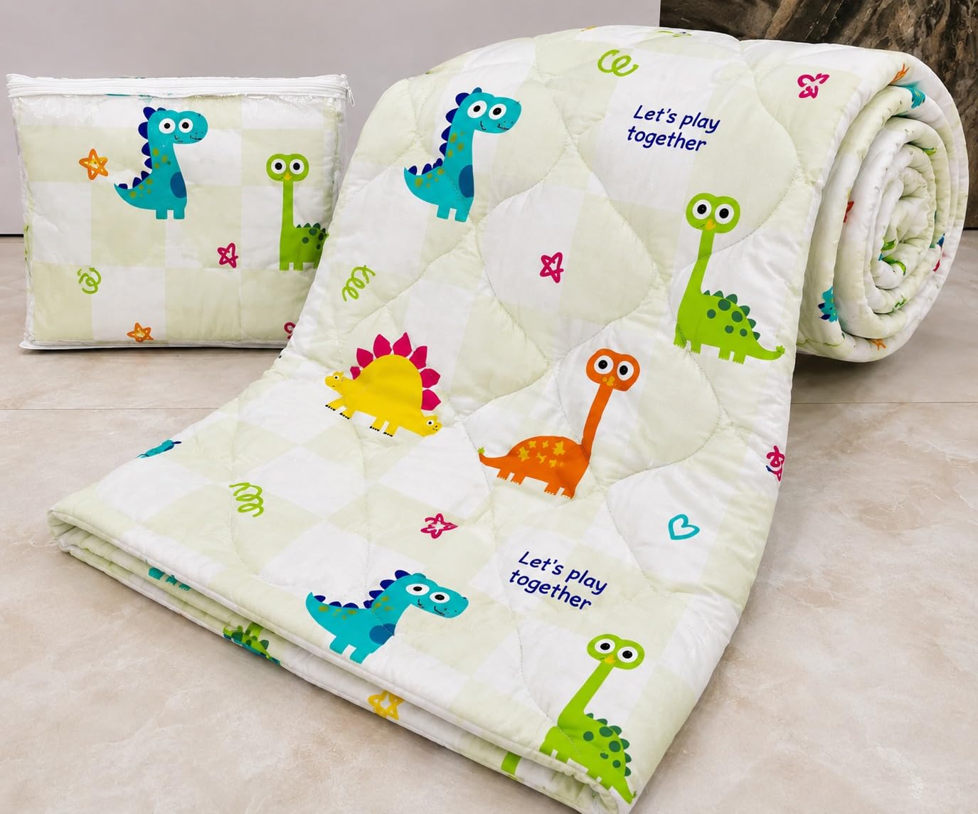 COZY FURNISH Reversible Kids Comforter Blanket Quilt | Super Soft, All-Season | 150 GSM | 0-8 Years | 60x45 Inches for Kids | Summer & Winter Blanket for Kid Boys & Girls-image-23