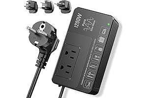 1200-Watt Voltage Converter Travel Adapter: Seamlessly Power Your American Appliances Abroad