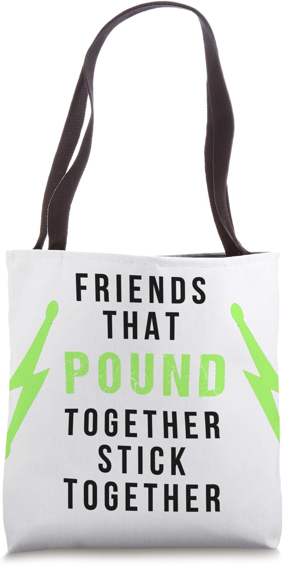 Pound Fitness Friends Pound Together with Lightning Bolts Tote Bag