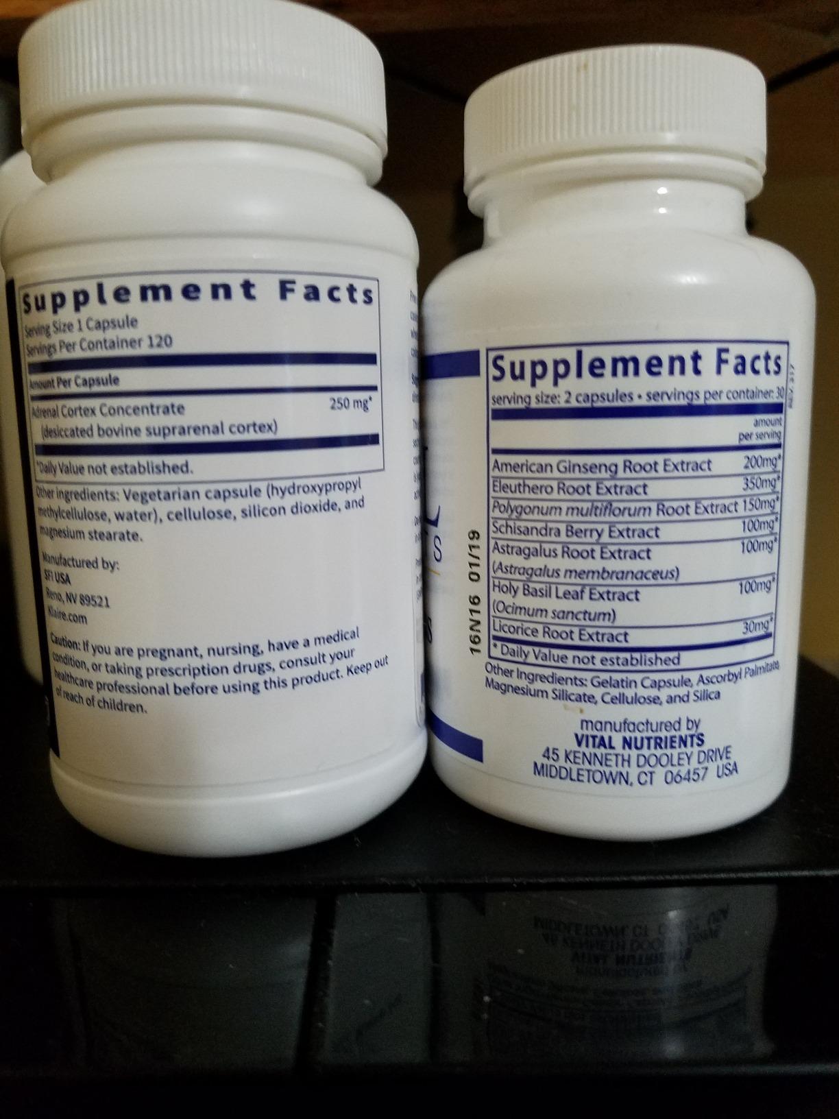 Klaire Labs Adrenal Cortex 250 mg Adrenal Support