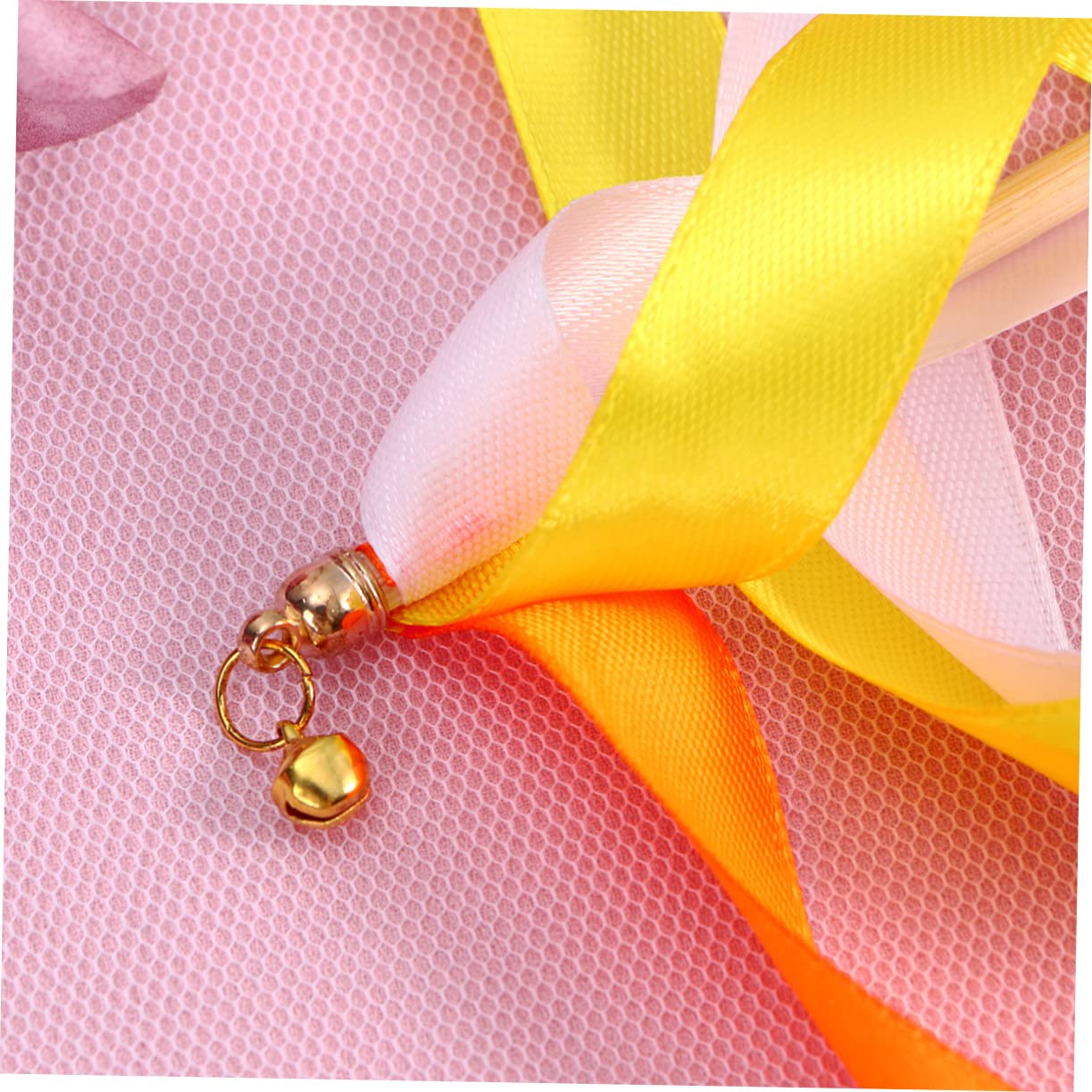 CHILDWEET 40piezas Varitas De Cinta De Raso Con Campanita De Bastones De Hadas Amarillos Para Bodas y Fiestas Accesorios Para Celebraciones y Eventos Especiales