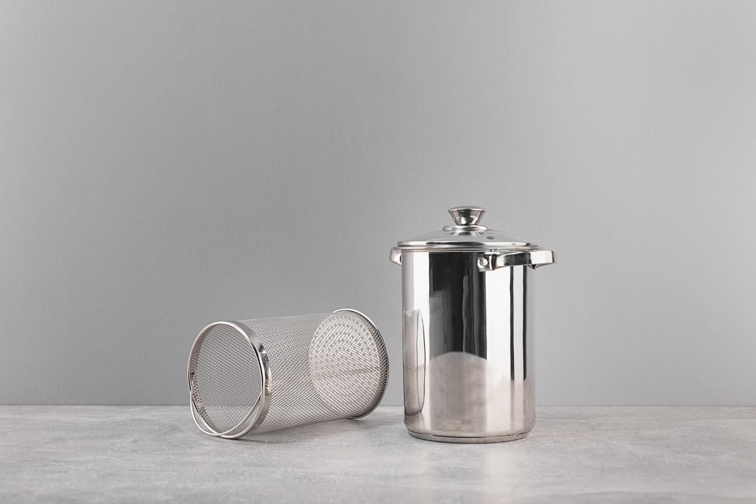 BERGNER Lula - Cuoci asparagi a 3 pezzi con fondo tappato - Coperchio in vetro - In acciaio inox - Facile da lavare - Alta qualità e resistenza