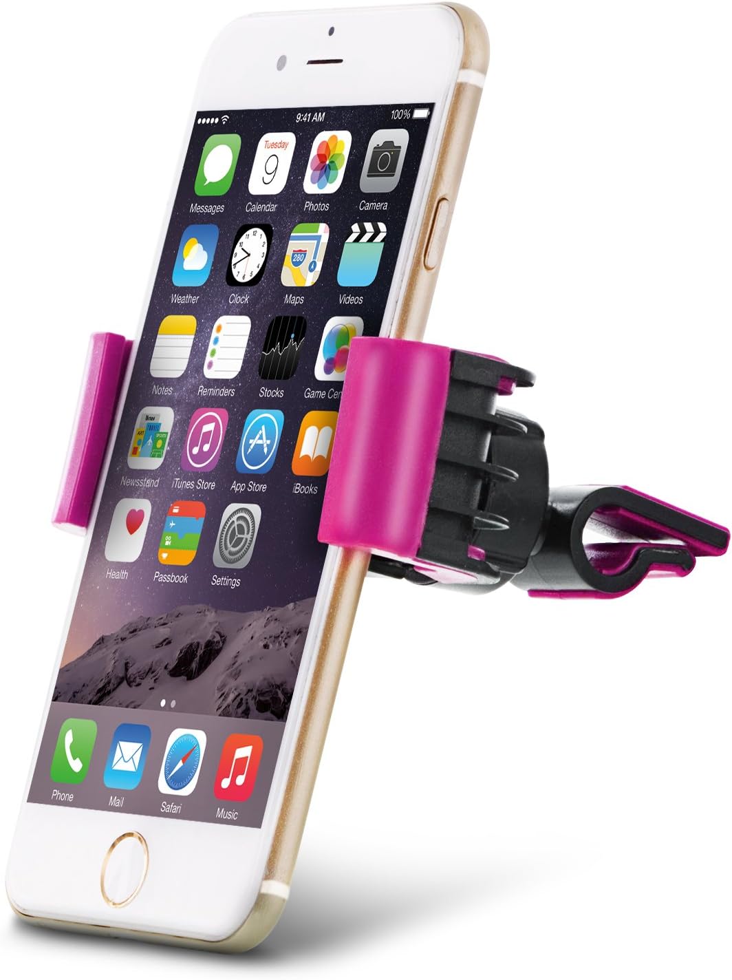 Aduro U-Grip Phone Car Mount (Air Vent) Swivel Universal Smartphone Holder for Your Car (Pink)