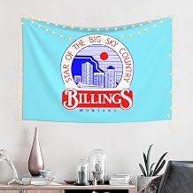 Tapestry Wall Hanging Art Home Decor Polyester Seal Of Billings, Montana Tapestry for Living Room Bedroom Bathroom Kitchen Party Holiday College Dorm 60x40 Inch