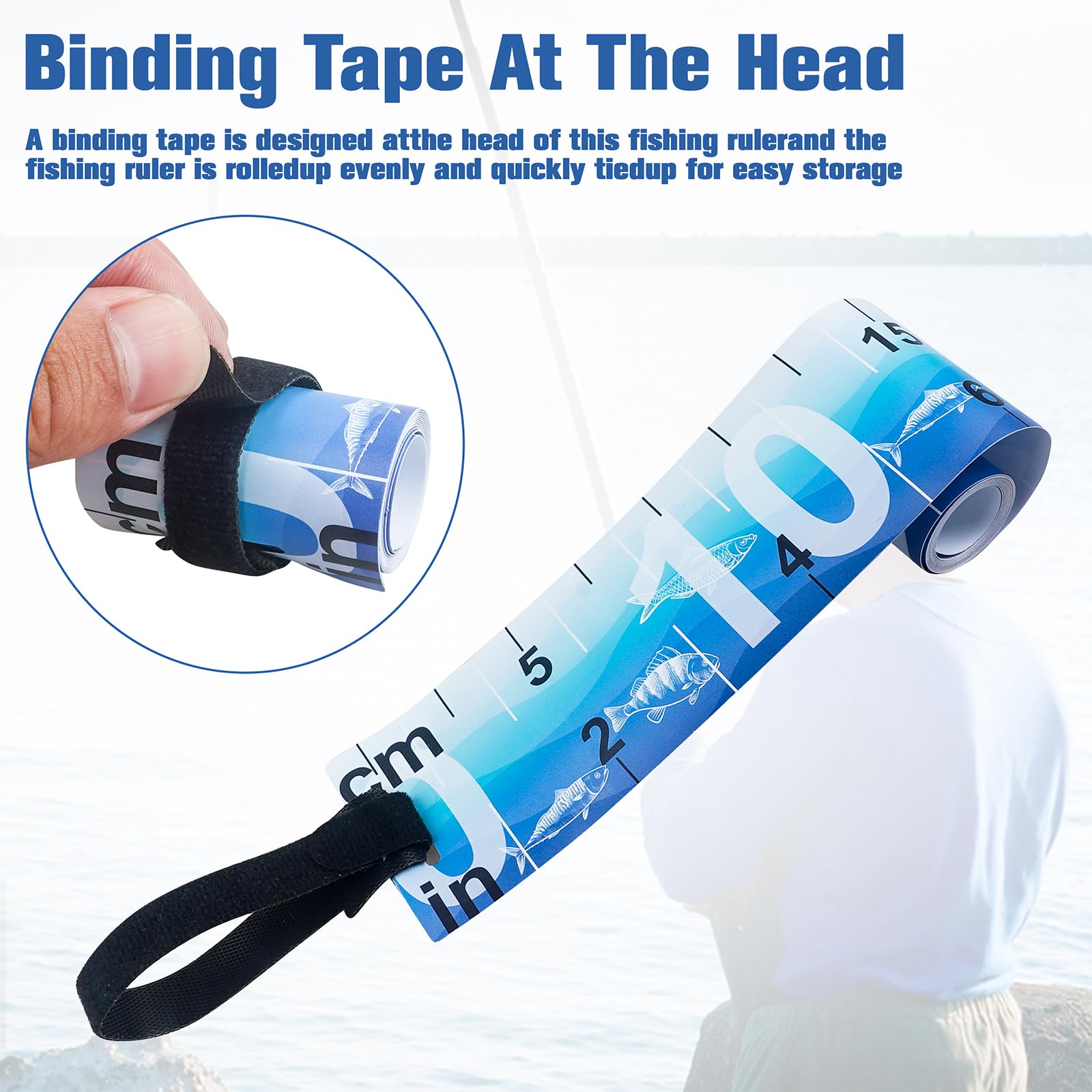 Foldable Fishing Tape Measure Portable Waterproof Fishing Length Ruler Fish Measurement Tool for Boats Coolers Kayaks Saltwater Freshwater 35inch