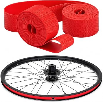 2 Pack Bicycle Rim Liner Rim Tape 26 Inch Bike Rim Strip, High Pressure & Puncture Resistant Tire Liner for Inner Tube Protection, Fits Mountain & Road Bikes, PVC Rim Protector