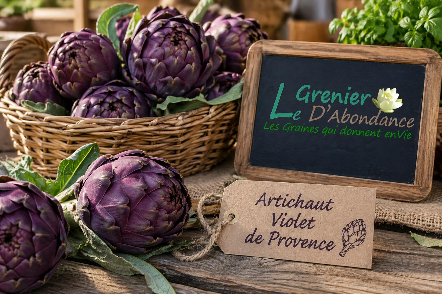 Le Grenier d'Abondance ARTICHAUT Violet de Provence Cynara scolymus 10 graines