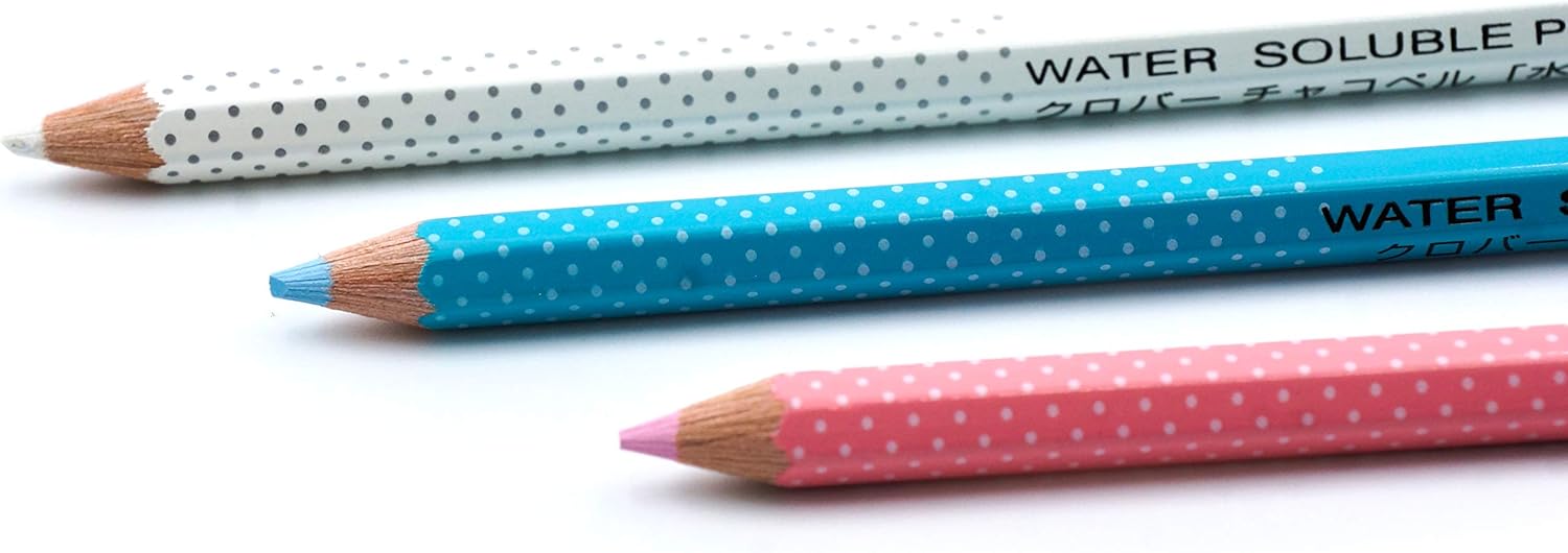 Clover Water-Soluble Pencils-White, Pink & Blue 3/Pkg -5003 : Quilting Supplies : Arts, Crafts & Sewing
