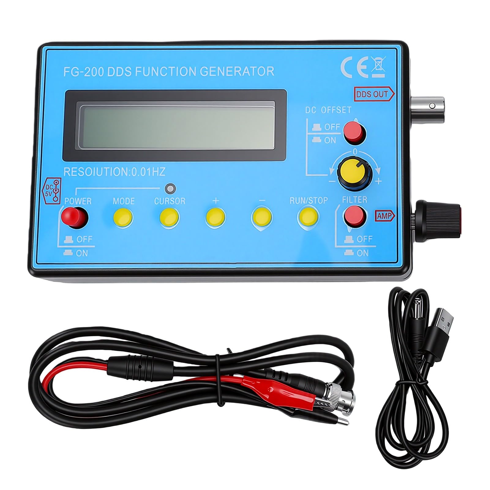 Zunate DDS Generador de Señal de Función 0.01Hz a 500kHz Frecuencia