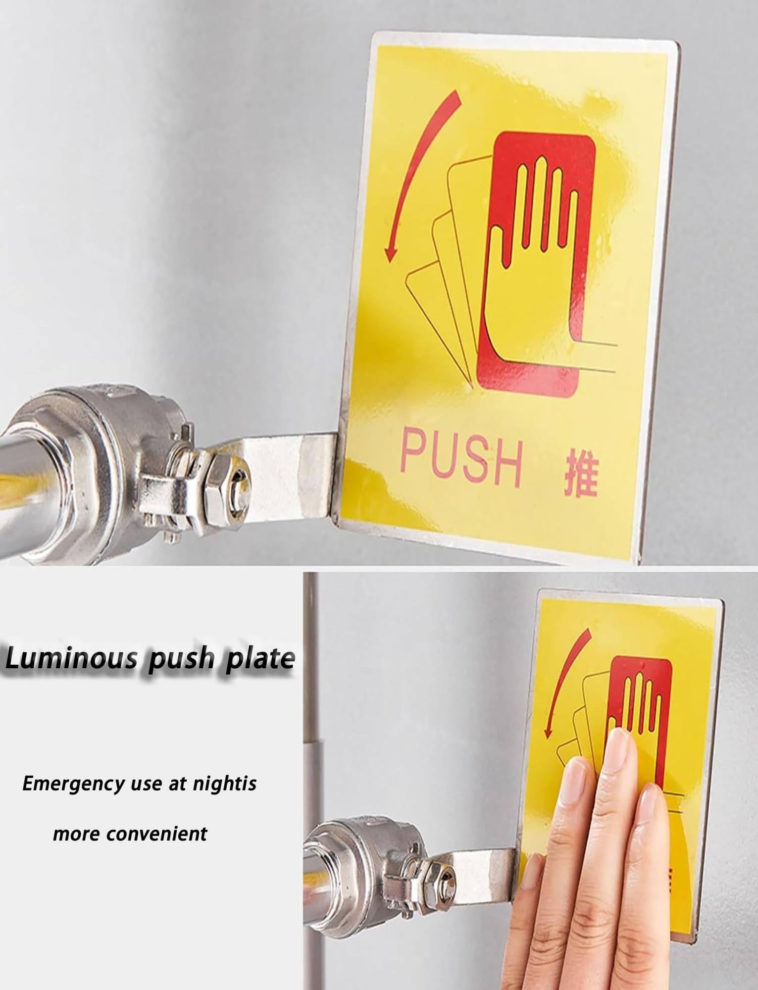 Estación de lavado de ojos de emergencia, lavaojos de pared de acero inoxidable, equipo esencial de seguridad y primeros auxilios con señal luminosa.(Color2)