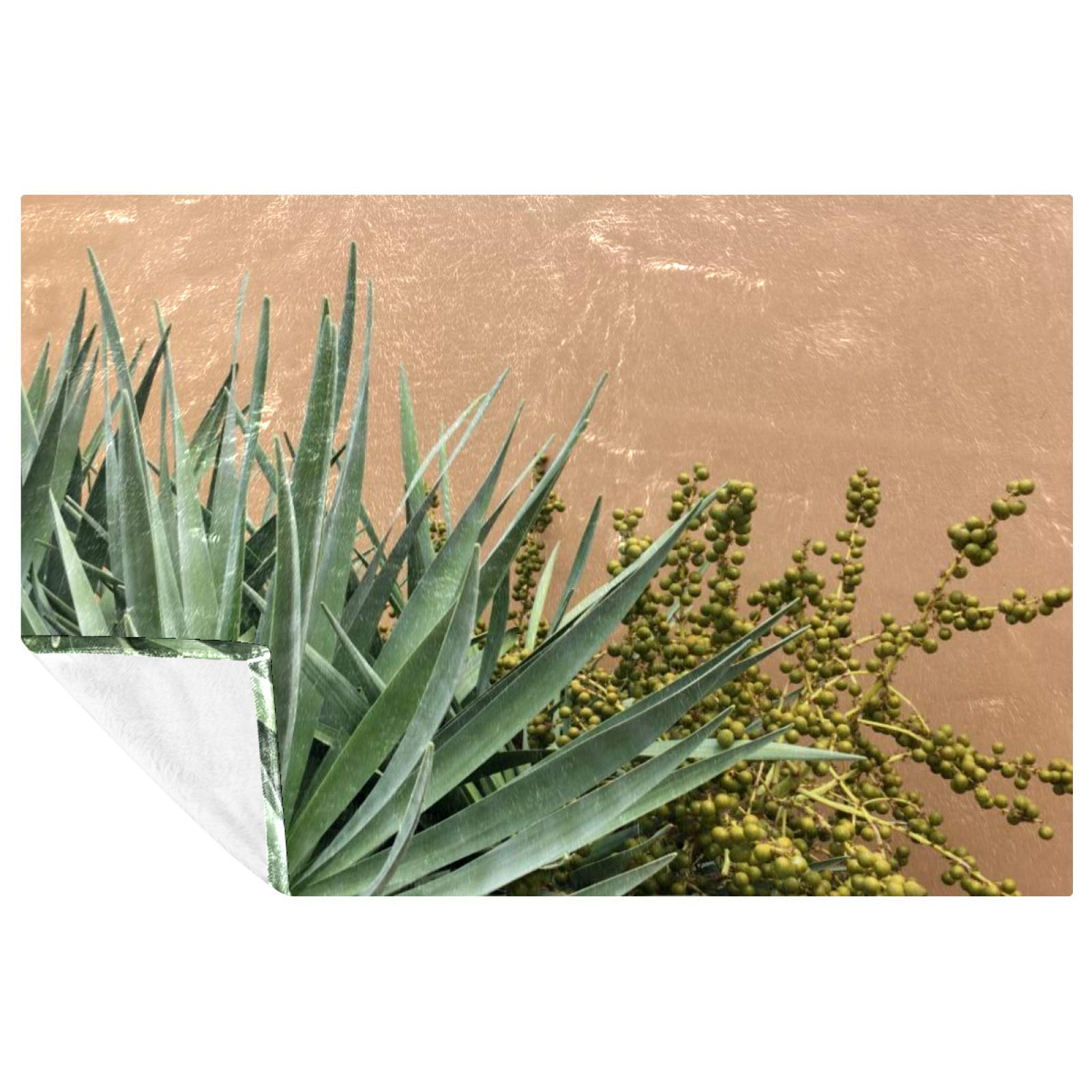 Couverture Agave finitions soignées plaid de lit doux 150x100
