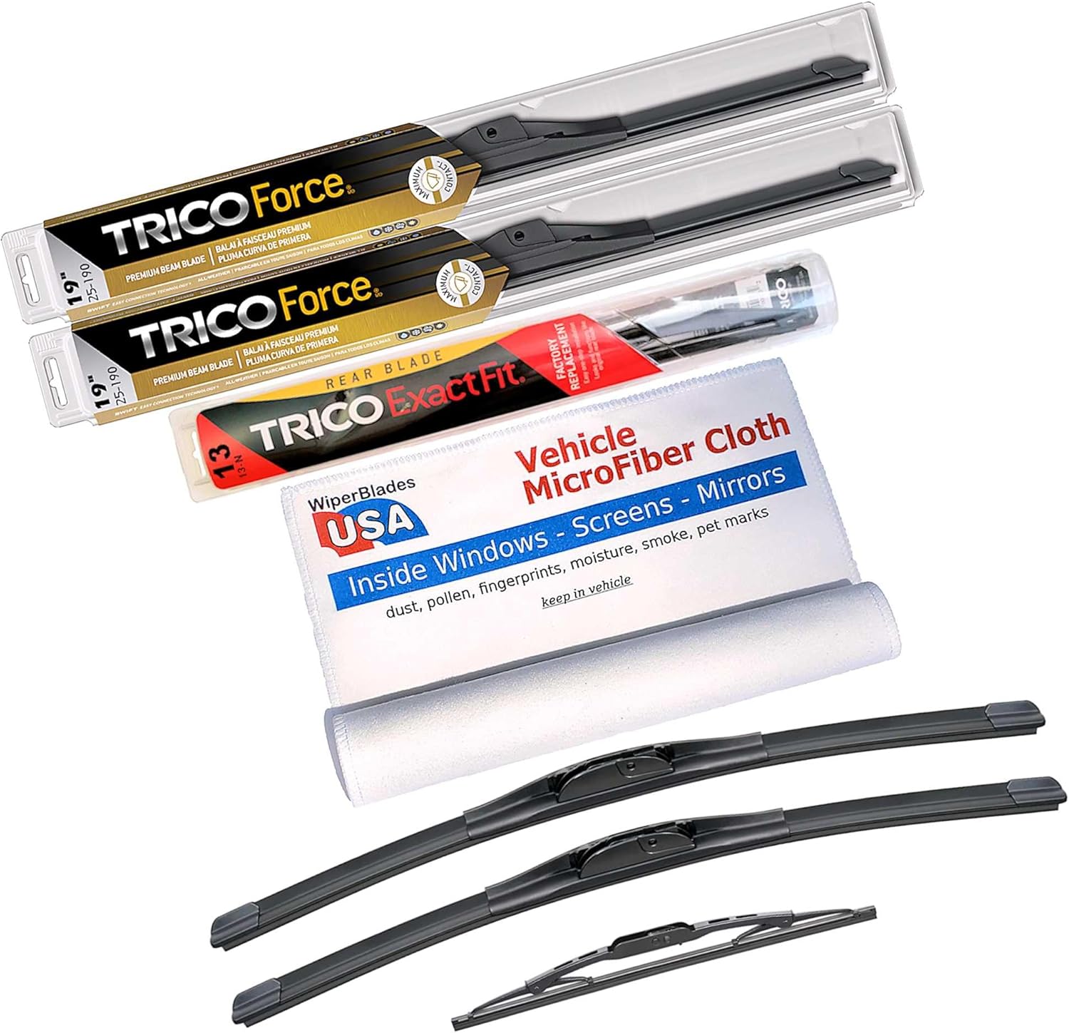 Performance Beam Wipers compatible with Honda HR-V 2025 (Set of 3) w/Rear Wiper Wiper Blades