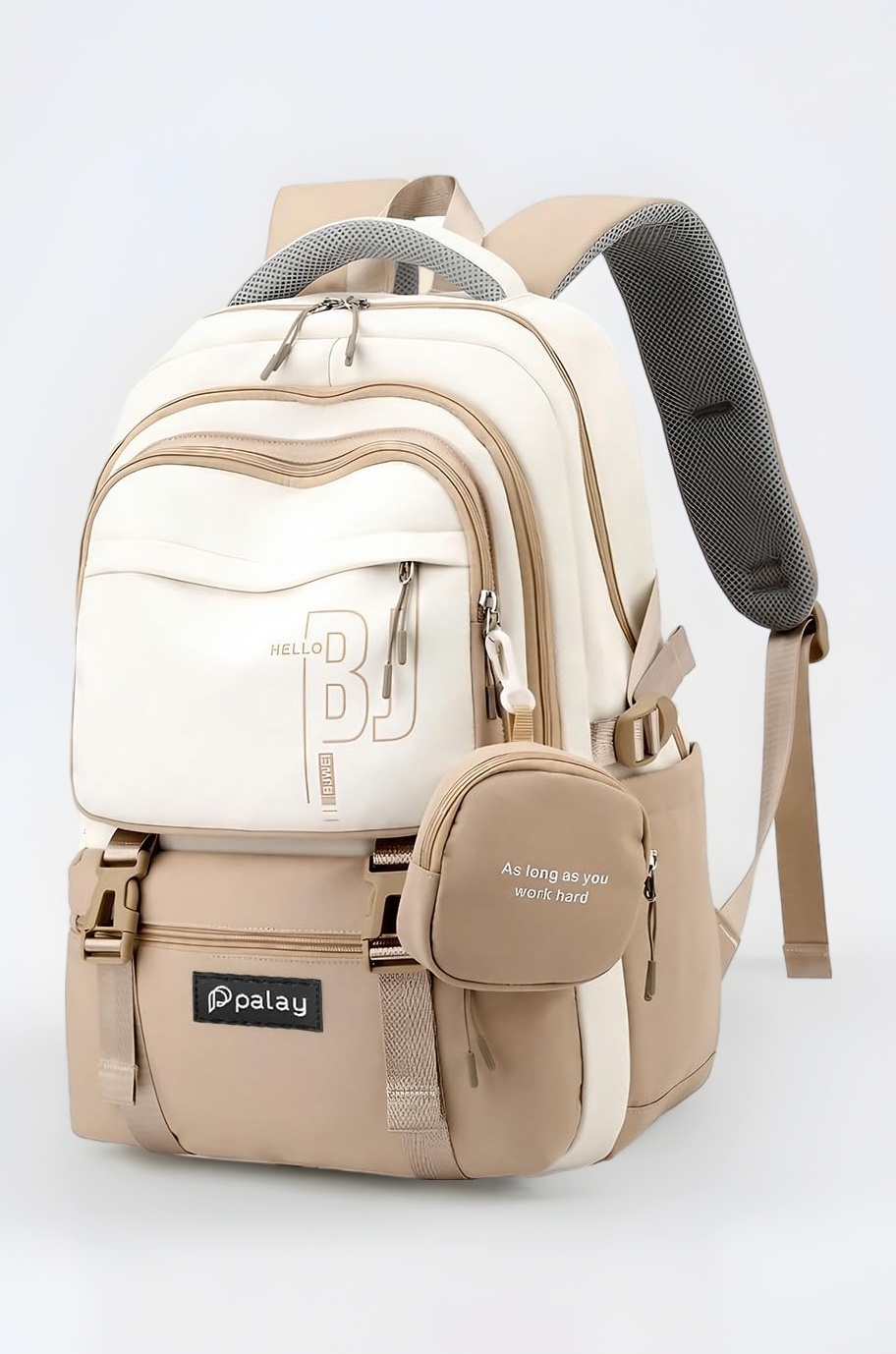 Backpack Bags for Women with Small Zipper Pouch College Bag for Women, Laptop Bag with Cute Accessory 18.1 Inch Bookbags Backpack for School, Camping, Travel