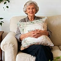 Vista 5 de World's Best Mom - Fundas de almohada para mamá, regalos para mamá de parte de la hija, almohada de cojín vintage floral para madres, 18 x 18