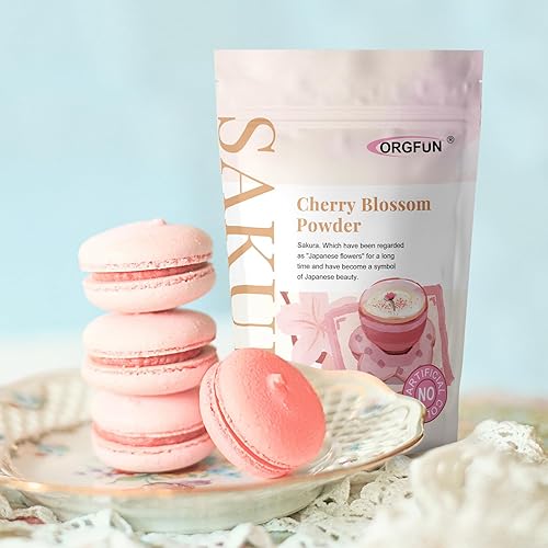 Miniatura 6 de ORGFUN Polvo original de Sakura con 100% flor de cerezo de temporada de primavera, sin aditivos, sin gluten, fabricado en Japón, perfecto para