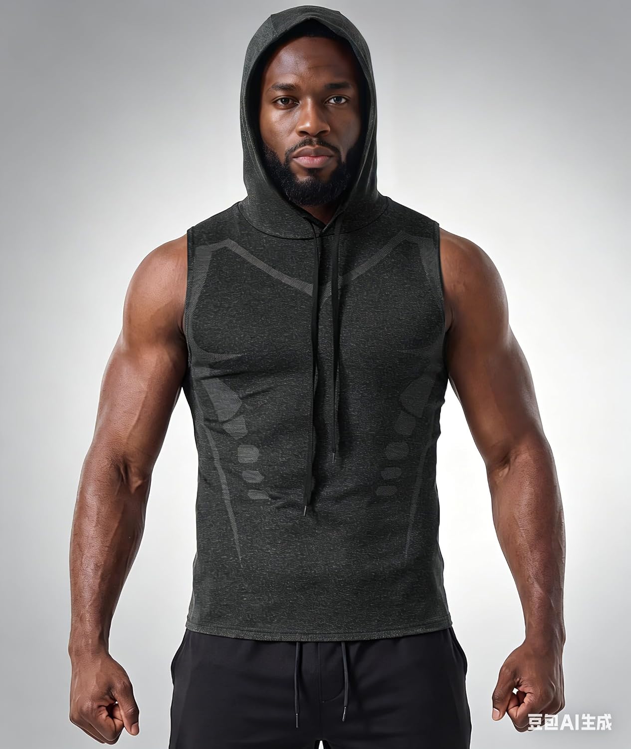Mens Sleeveless Hooded Tank Tops UPF 50+ UV Sun Protection Quick Dry Athletic Running Workout Gym Muscle Shirts with Hoodie