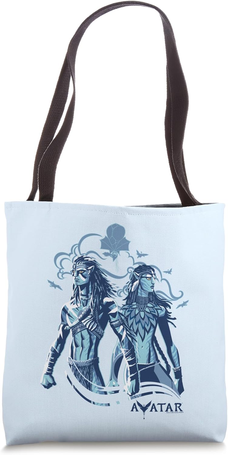 Avatar: Fire and Ash Jake Sully and Neytiri Stand Together Tote Bag
