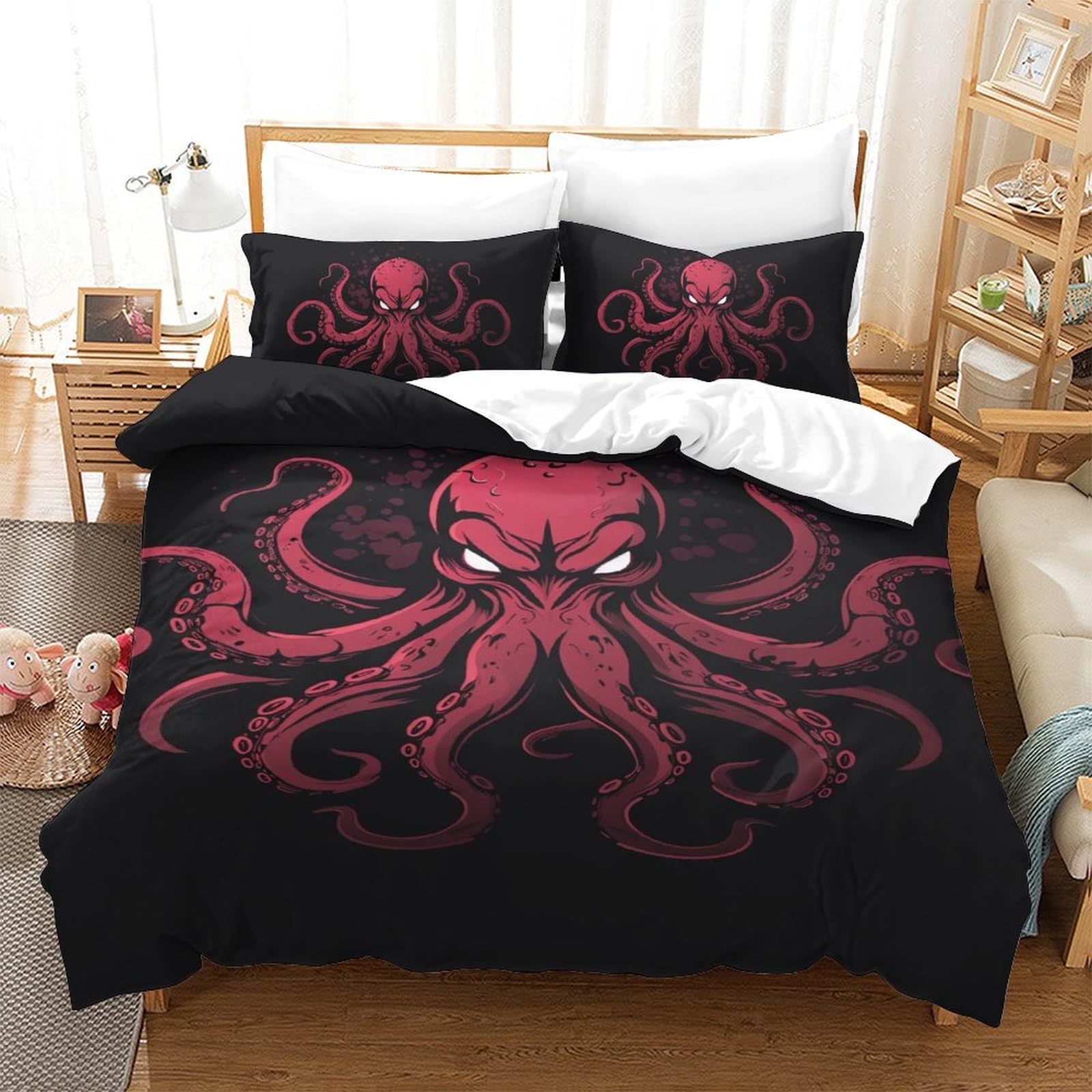 Housse de couette pieuvre 3D pour transformer la chambre des ados et enfants