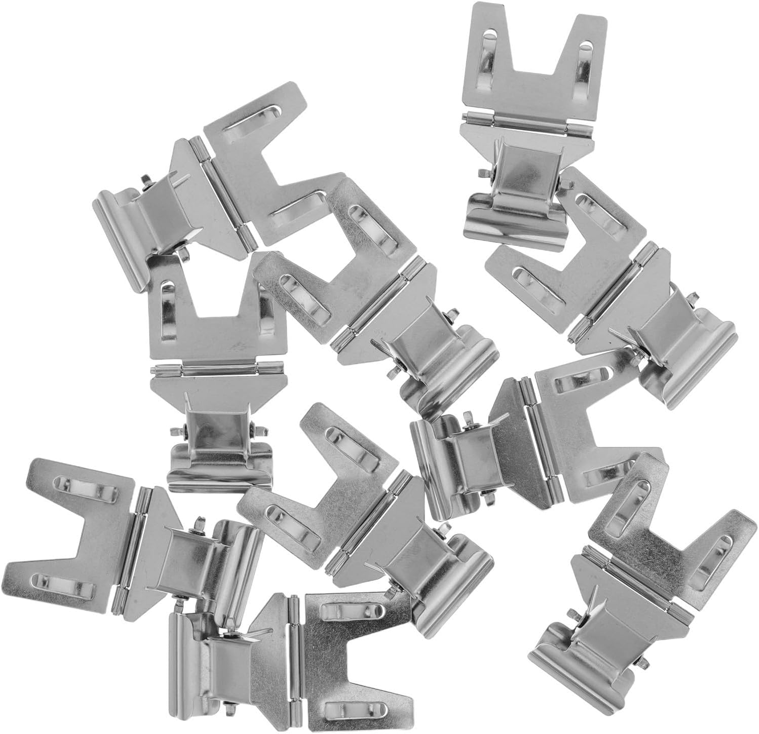 NOLITOY 10pcs Metal Price Tag Clips Double Head Rotating Sign Holder | Silver Iron Build, Secure Grip Design, Easy Adjustment, Effortless Installation for Retail Shelving
