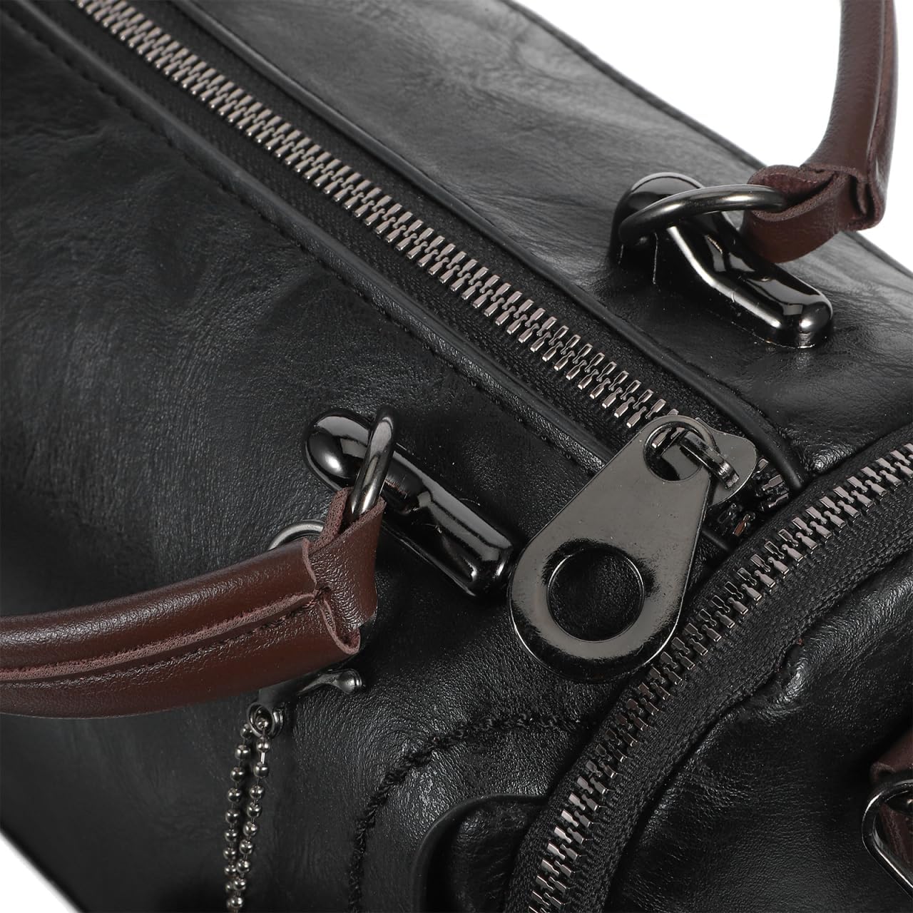 GALPADA Barrel Satchel Shape Handbag for Women Portable Shoulder Bag Polyester Lining Black