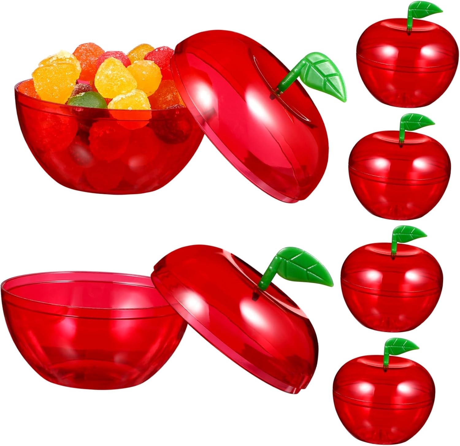 Amazon.com: Healvian 12 Pcs Red Plastic Apple Shape Candy Boxes,Apple ...
