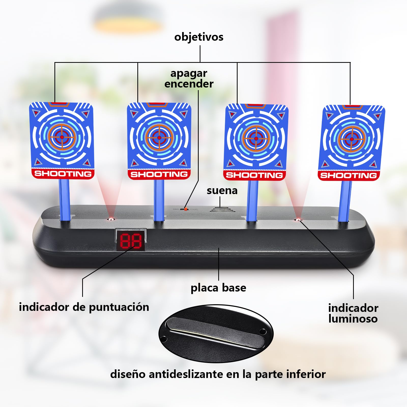 Tres En Raya Electronico Diana Electrónica Para Nerf Con Sonido