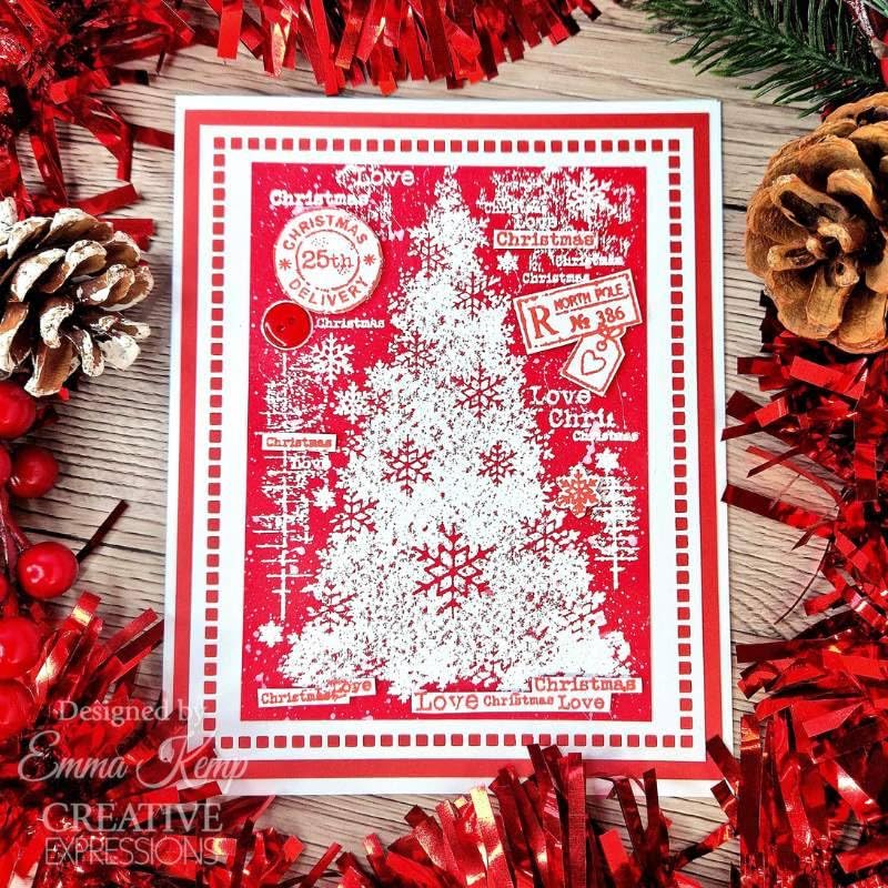 Woodware Stamp Set-Snow Frosted Tree, 4 x 6 in, Clear - Image 2