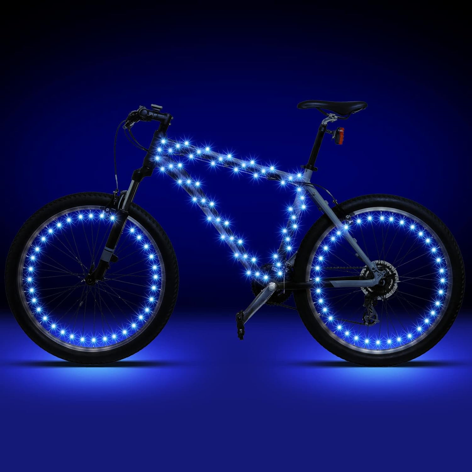 Woanger 3 Pcs Front and Back LED Bike Tire Lights Bright
