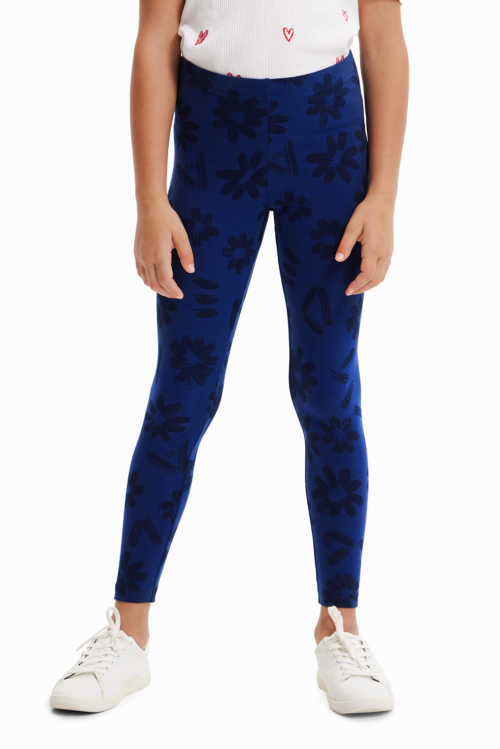Desigual Damen Blau Legging_bubble, L, 5000 Navy